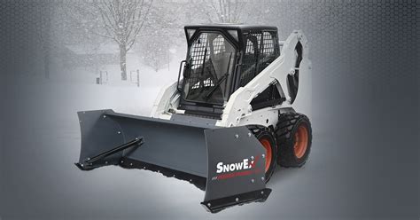 skid steer sidewalk plow|snowex plows for skid steers.